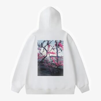 Essentials Flower Hoodie-White