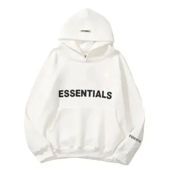 White Knit essentials hoodie